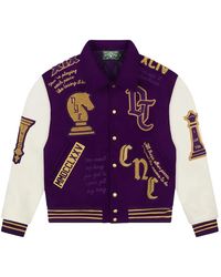 DENIM TEARS - Grandmaster Varsity Jacket Dt492" - Lyst