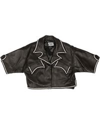 Rhude - Lace-Trim Leather Shirts Rhss22Sh003063720372" - Lyst