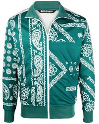 Palm Angels - Bandana Track Jacket Pmbd001F21Fab0055501" - Lyst