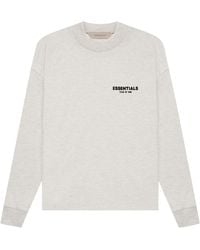 Fear Of God - Essentials Long-Sleeve T-Shirt "Light Oatmeal" 125Bt212072F" - Lyst