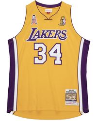 Mitchell & Ness - Authentic Jersey "Nba La Lakers 2001 Shaquille O'Neal" Ajy41160 Lal01Sonltgd" - Lyst