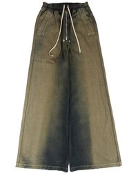 Rick Owens - Denim Wide Bela Pants "Dark Dust Degrade" Ru02E1366 Dkdeg 78D" - Lyst