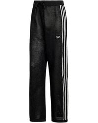 adidas - Knitted Crochet Firebird Track Pants Kc6494" - Lyst