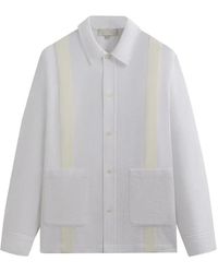 Kith - Seersucker Long-Sleeve Boxy Collared Overshirt Khm032080 101" - Lyst