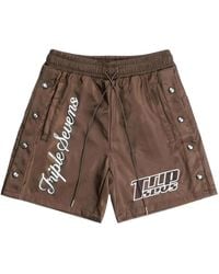 Triple Sevens - Nylon Button Up Shorts Ts7041" - Lyst