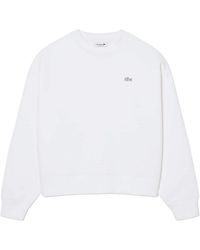Lacoste - Oversized Double Face Jersey Sweatshirt Sf0046-51-001" - Lyst