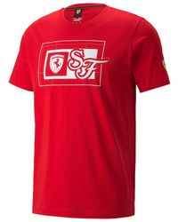 PUMA - Ferrari Race Graphic Tee "Rosso Corsa" 533749 02" - Lyst