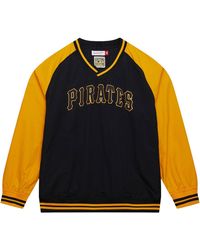 Mitchell & Ness - Nylon Pullover Jacket Vintage Logo "Mlb Pirates" Jk9272 Ppiblck" - Lyst
