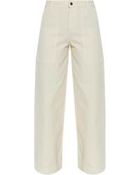Moncler - Button Zipper Closure Straight Leg Trousers "Light" 2A000 03 5999H 20F" - Lyst