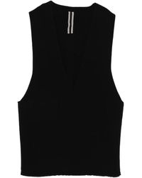 Rick Owens - V Neck Top Ro02E4658 Kwvh 09" - Lyst