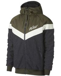 Nike - Nsw Sherpa Windrunner Jacket Canvas Anthracite Summit" 930316 395" - Lyst