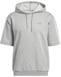 adidas - Donovan Mitchell Short Sleeve Hoodie "Medium Heather" Hb6758" - Lyst