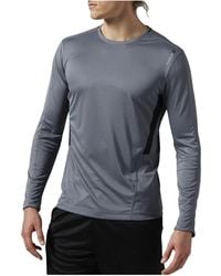 Reebok - Workout Ready Long Sleeve Tech T-Shirt "Alloy" Ay2358" - Lyst