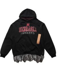 4SDESIGNS - Nebraska Huskers Feather Trim Hoodie F23 539F 0996 90Blkred" - Lyst