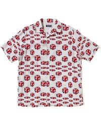 A Bathing Ape - London Union Jack Button-Up T-Shirt 001Shg221018 Wht" - Lyst