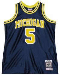 Mitchell & Ness - Dark Jersey "Ncaa Michigan 1991 Jalen Rose" Ajy46534 Umi91Jrsasbl" - Lyst