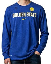 Nike - Nba Golden State Warriors Long Sleeve T-Shirt Aa0393 495" - Lyst