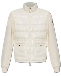 Moncler - Cotton Zip-Up Sweatshirt With Nylon Front Mon99" - Lyst