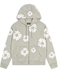 DENIM TEARS - Cotton Wreath Zip Up Hooded Sweatshirt Dt373" - Lyst