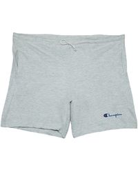 Champion - Drawstring Cotton Gym Shorts With Pockets "Light Heather" Rn26094 Light Heather" - Lyst