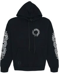 Chrome Hearts - Horse Shoe Floral Pullover Hoodie Chrm0573" - Lyst