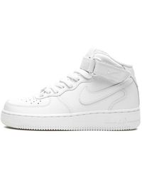Nike - Air Force 1 '07 Mid Mns "triple White" Shoes - Lyst