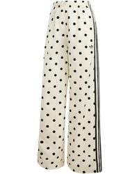 adidas - Satin Polka Dots Wide Leg Pants "Off" Kv1168" - Lyst