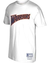 Mitchell & Ness - Nba Golden State Warriors Hardwood Classics Wordmark T-Shirt Bmtrtp19209 Gswwhit" - Lyst