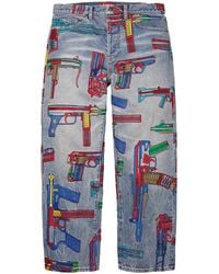Supreme - Guns Embroidered Loose Fit Jean "Ss26 - Lyst