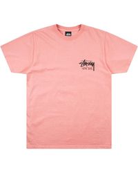 Stussy - Basic New York Tee "Coral" Stus28" - Lyst