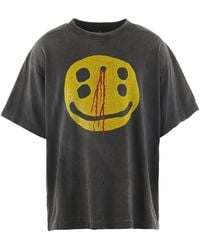 SAINT Mxxxxxx - Cactus Plant Flea Market Smiley Face Logo Short Sleeve T-Shirt Shirt Sm Ys1 0000 C01" - Lyst