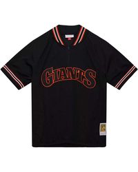Mitchell & Ness - Mlb Will Clark Authentic Batting Practice 1/4 Zip Jersey "1991 San Francisco Giants – Abqz3004 Sfg91Wclblck" - Lyst