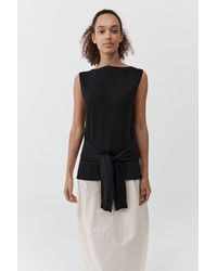 St. Agni - Fine Merino Tie Waist Top - Lyst