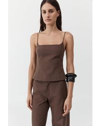 St. Agni - Silk Canvas Cami - Lyst