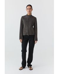 St. Agni - Suede Moto Jacket - Lyst
