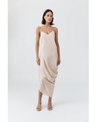 St. Agni - Paper Taffeta Drape Dress - Lyst