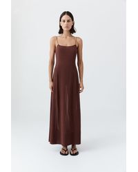 St. Agni - Sheer Silk Slip Dress - Lyst