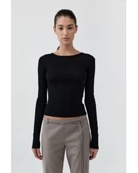 St. Agni - Baby Wool Long Sleeve Top - Lyst