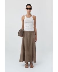 St. Agni - Suede Circle Skirt - Lyst