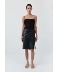 St. Agni - Leather Everyday Wrap Skirt - Lyst