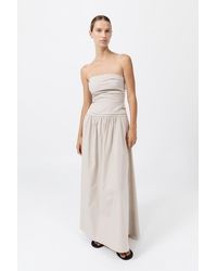 St. Agni - Gathered Strapless Tie Back Dress - Lyst