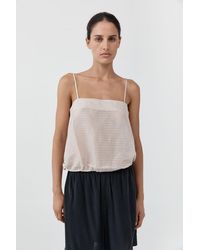 St. Agni - Woven Check Drawstring Cami - Lyst