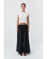St. Agni - Cotton Hybrid Wide Leg Pants - Lyst
