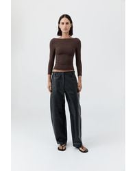St. Agni - Soft Jersey Ballerina Top - Lyst