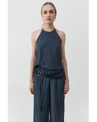 St. Agni - Crinkle Halter Top - Lyst
