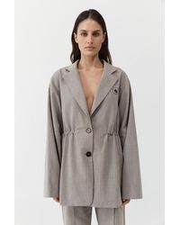St. Agni - Drawstring Waist Blazer - Lyst