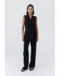 St. Agni - Wool Sleeveless Split Blazer - Lyst