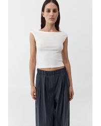 St. Agni - Organic Cotton Off Shoulder Top - Lyst