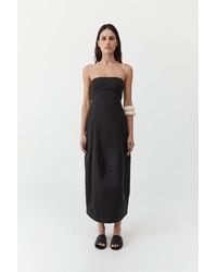St. Agni - Canvas Pleat Cocoon Dress - Lyst