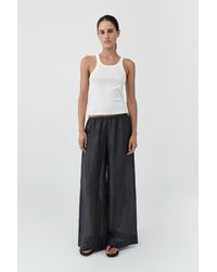 St. Agni - Woven Check Relaxed Pants - Lyst